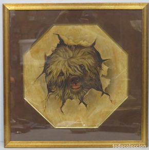 Art: PERRO LANUDO. OLEO S/ LIENZO. PPIOS. SIGLO XX